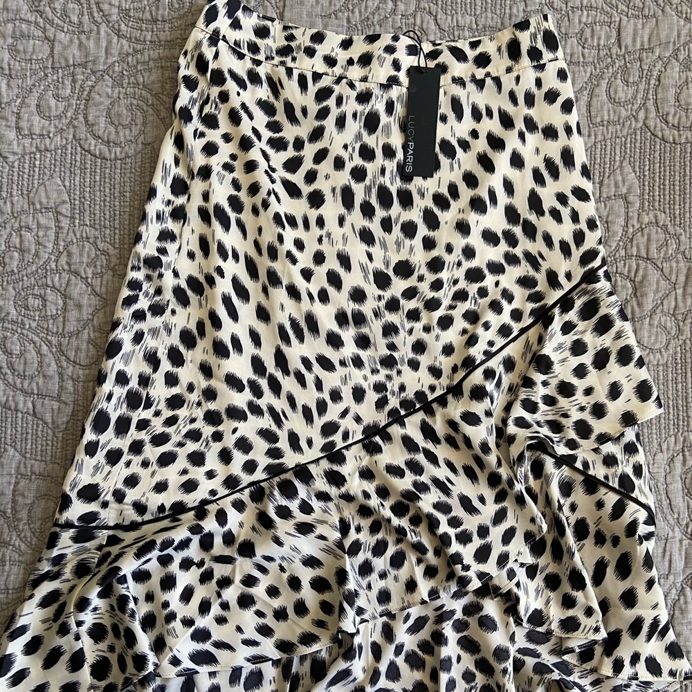 Midi animal print skirt